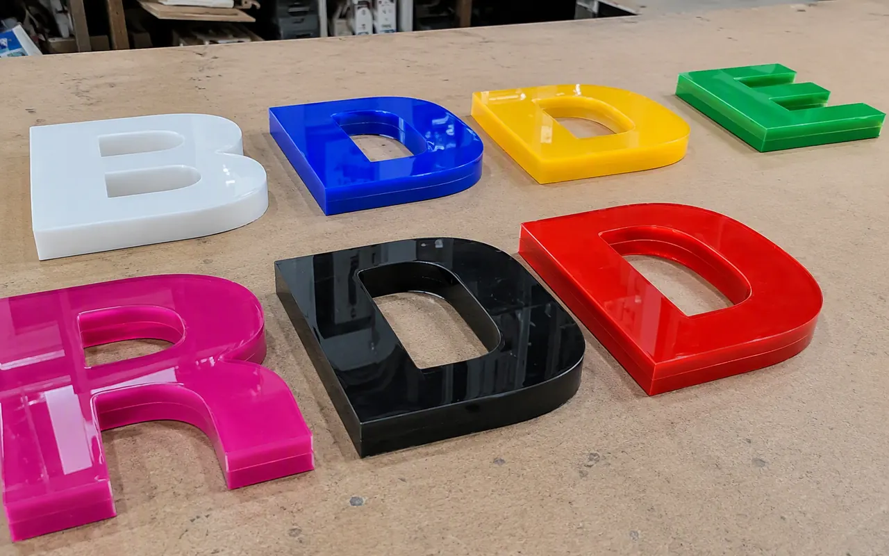 Glossy Laser-Cut Acrylic Letters