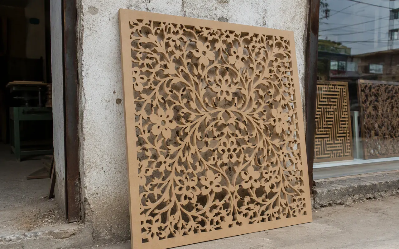 Floral MDF Jali Panel