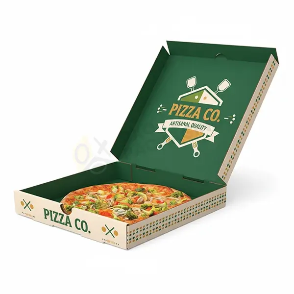 Branded pizza box with full custom print