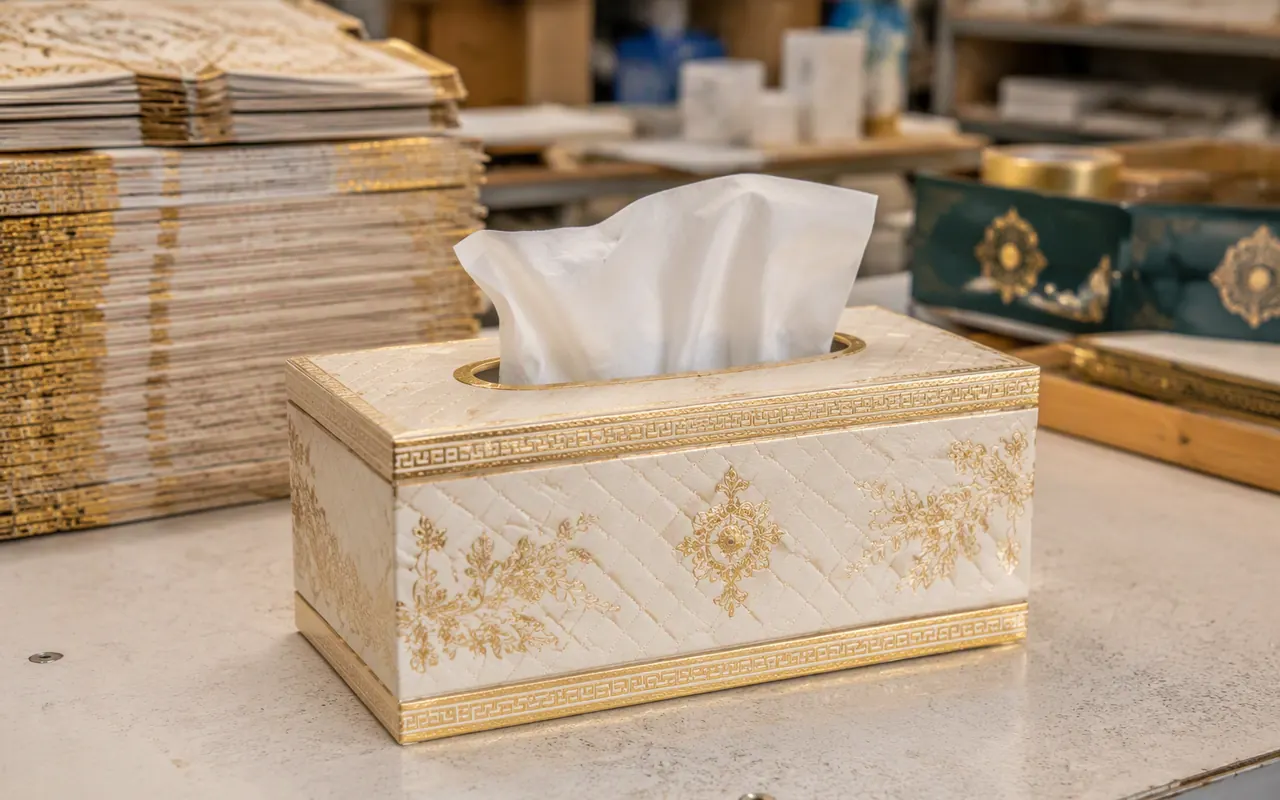 Gold-Foil Tissue Box