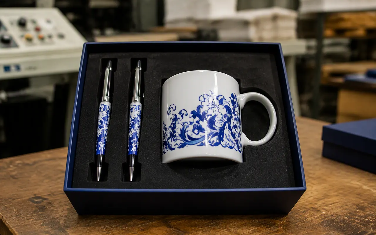 Printed Pen & Mug Gift Set