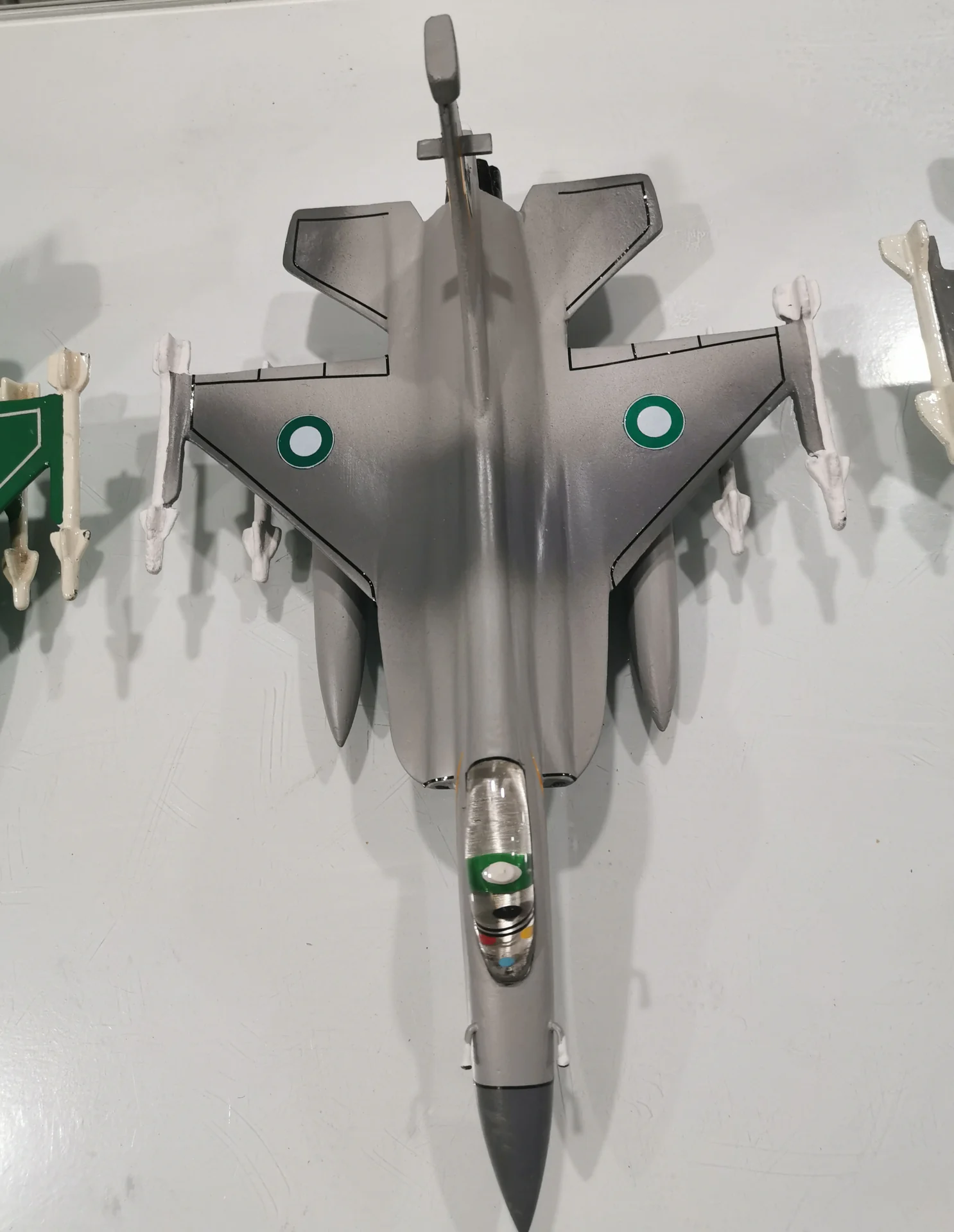 Silver Aircraft Wall Model