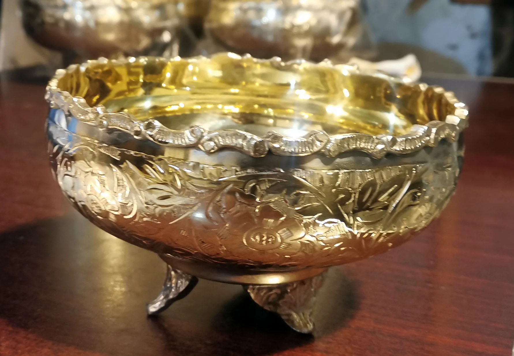 Ornate Brass Display Bowl