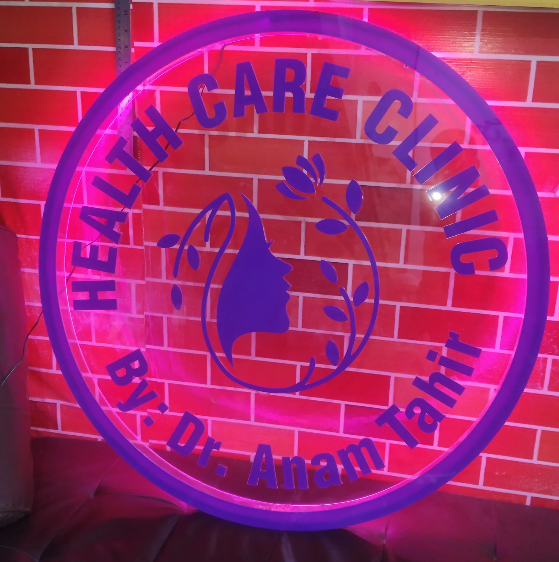 Health Care Clinic Acrylic Logo
