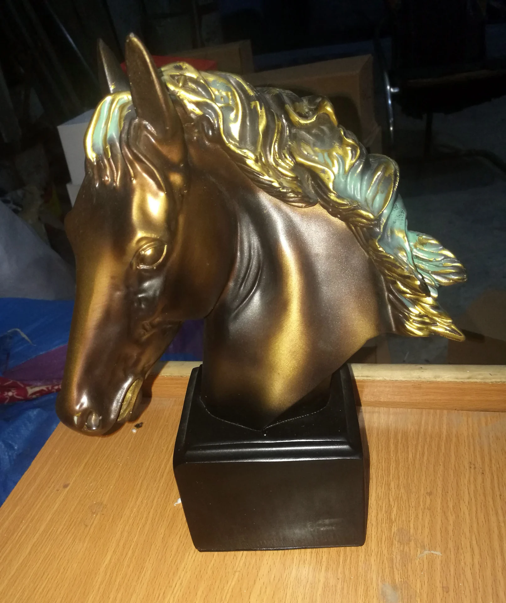 Metallic Horse Bust