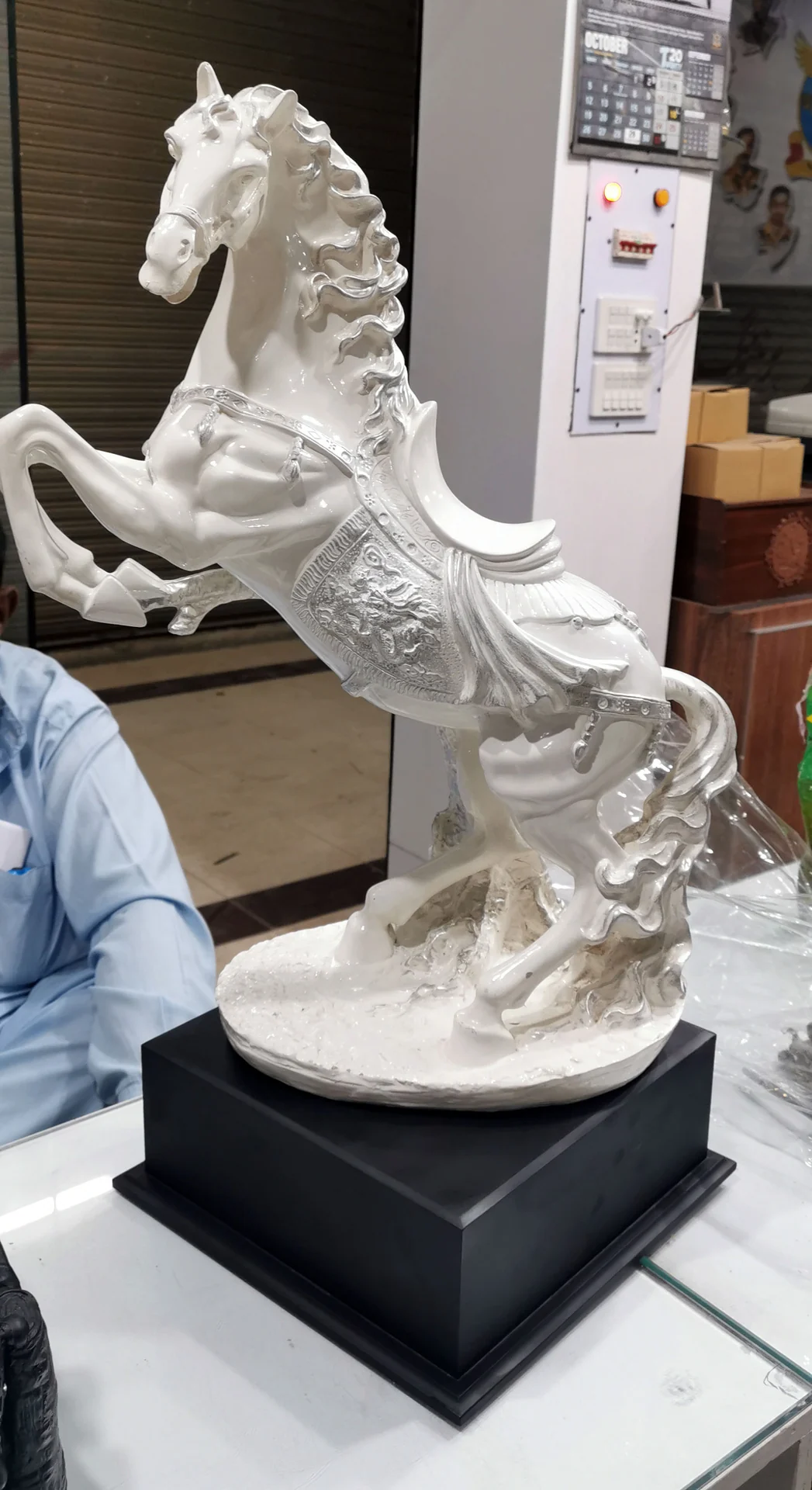 White Rearing Horse Centrepiece