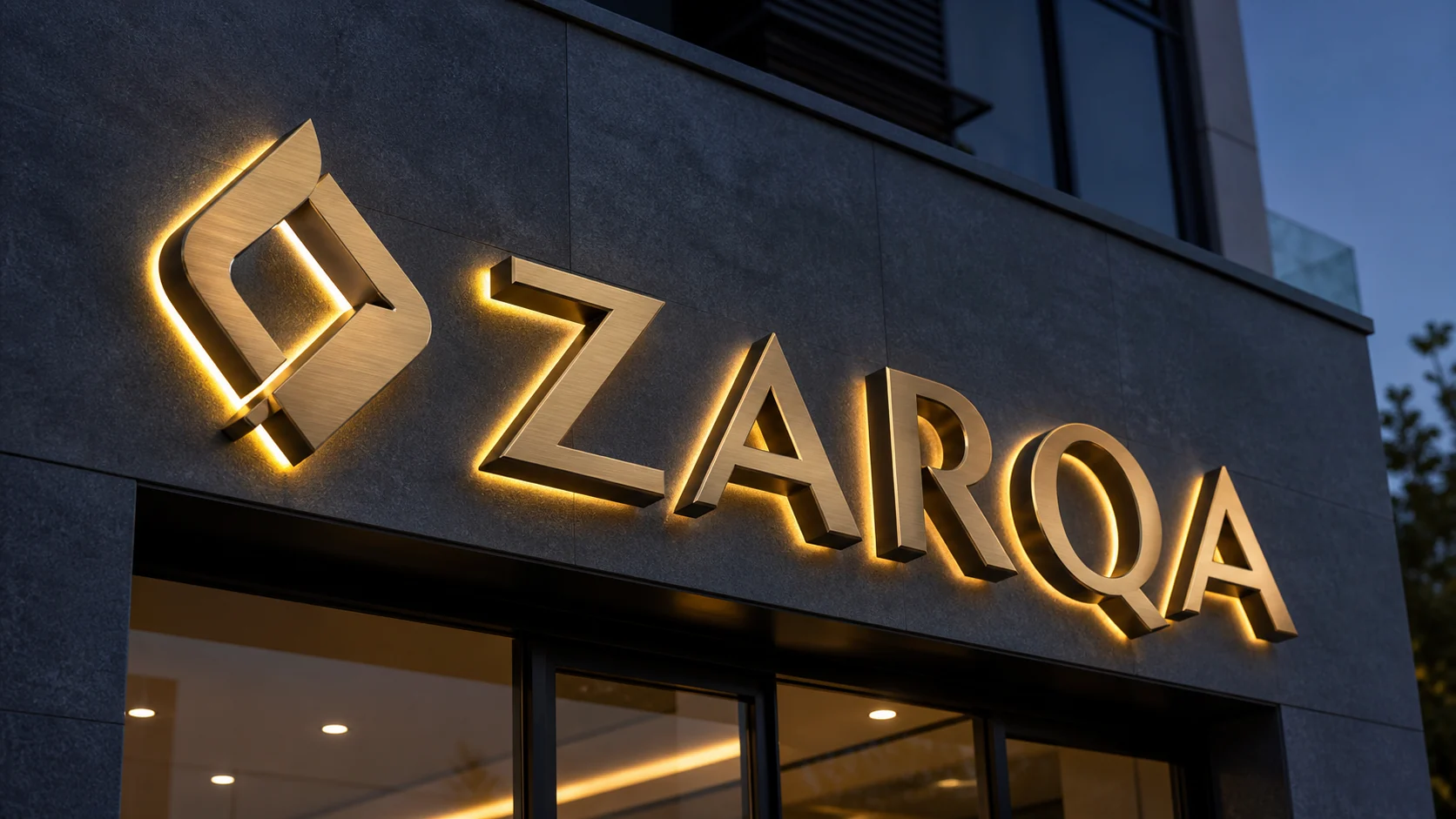 Zarqa Gold Steel Letters
