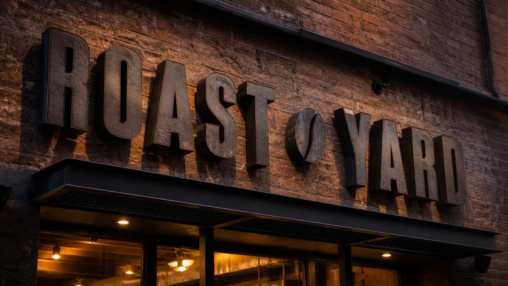 Roast Yard Weathered Steel Letters