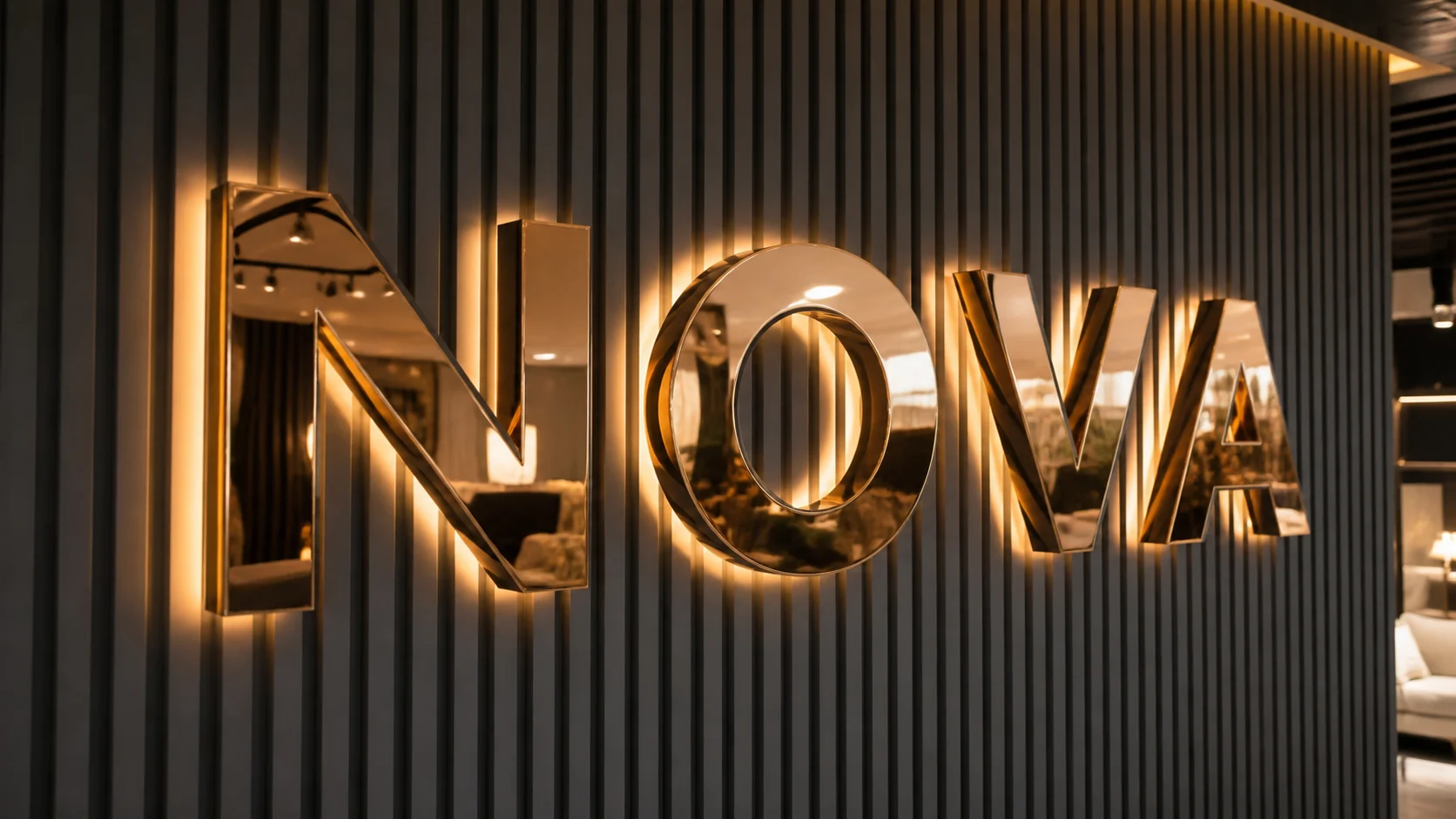 Nova Mirror-Gold Letters