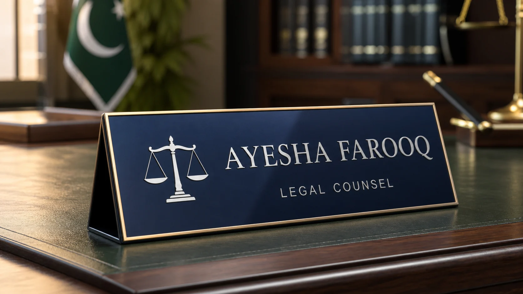 Executive Desk Nameplate
