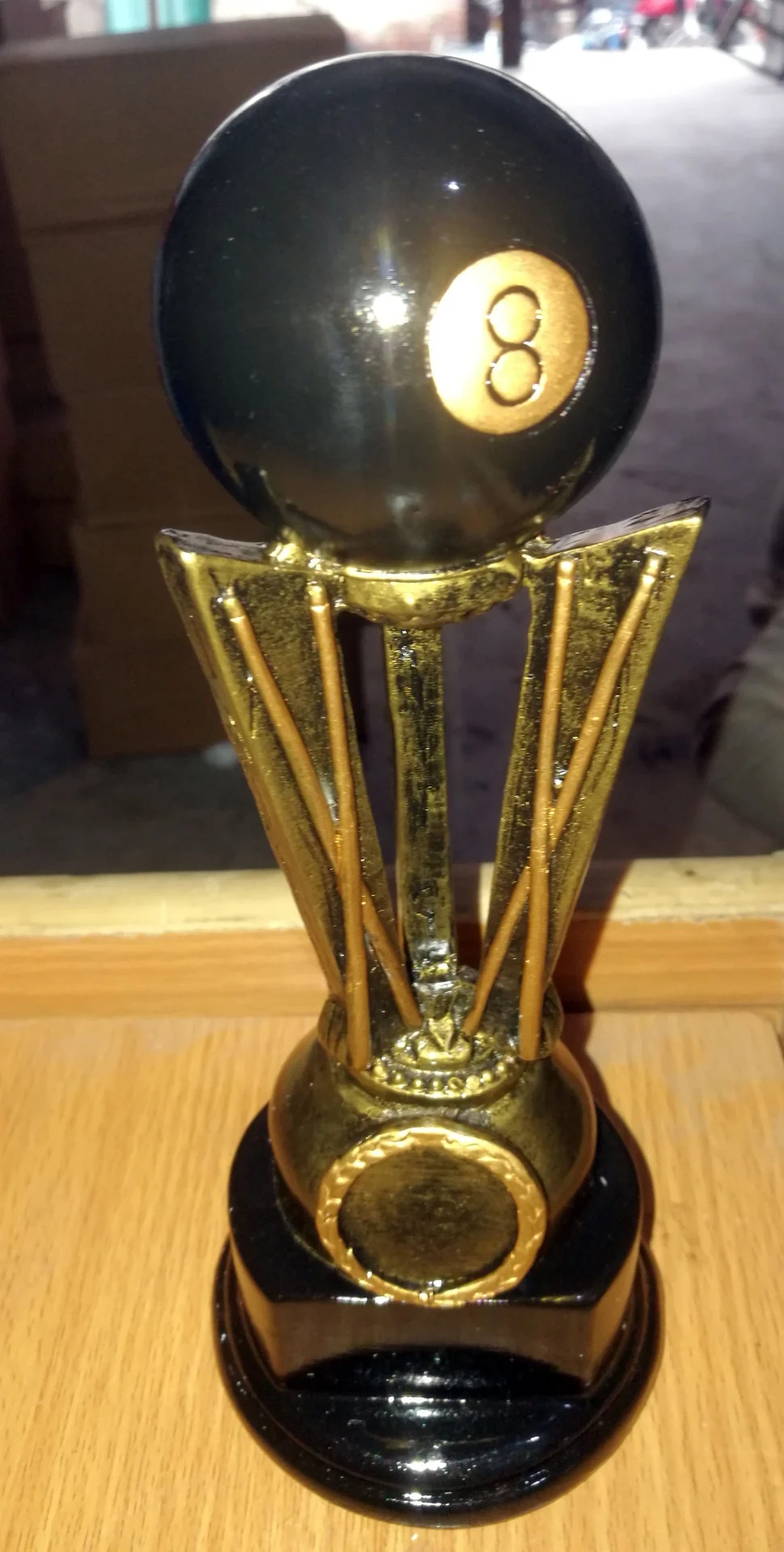 Billiards Eight-Ball Trophy